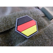Parche bandera Alemania en PVC con velcro, 3D, aprox. 3,8 x 3,3 cm