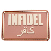 Parche INFIDEL de plástico, grande, color Desert, para velcro, aprox. 7,5 x 5 cm