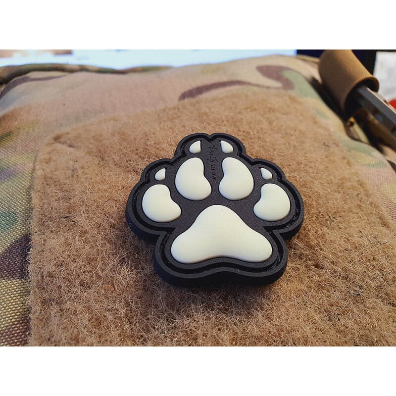 Parche PVC K9 huella de perro 3,6 x 4,2 cm para velcro