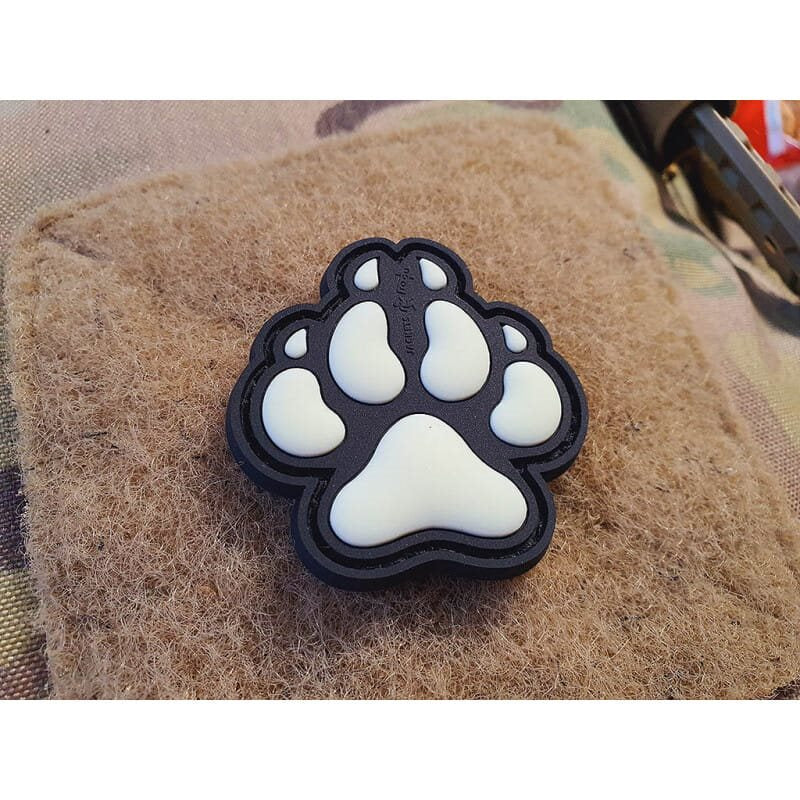 Parche PVC K9 huella de perro 3,6 x 4,2 cm para velcro