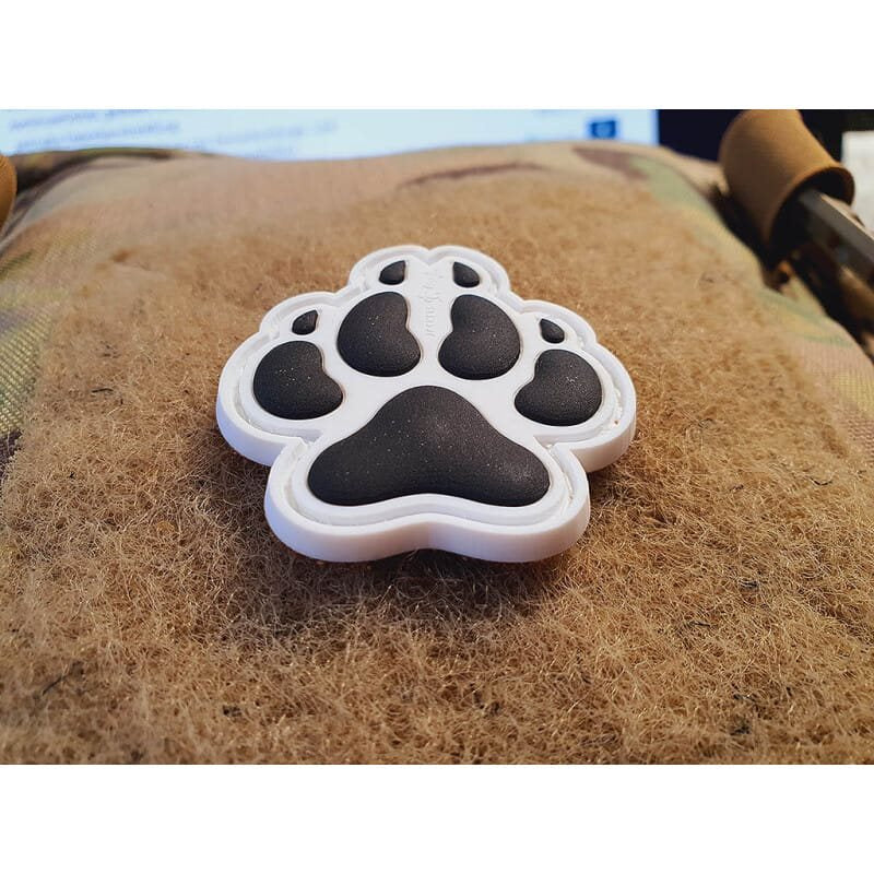 Parche PVC K9 huella de perro 3,6 x 4,2 cm para velcro