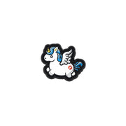 Parche plástico PVC con unicornio volador y huella de beso, 3,6 x 4,2 cm (KissMyAss)