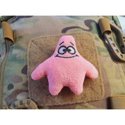 Parche velcro estrella de peluche rosa