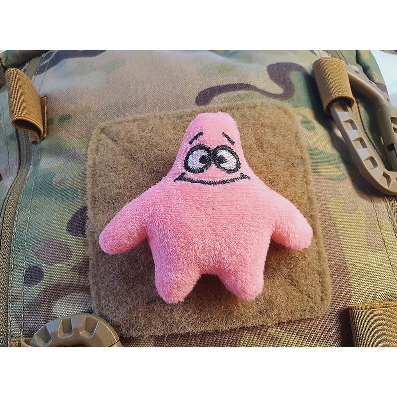 Parche velcro estrella de peluche rosa