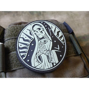 Parche Santa Muerte PVC con velcro, aprox. 90 x 82 mm