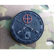 Parche SNIPER DEATH SPADE plástico negro con velcro 7,5 cm