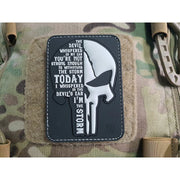 Parche plástico STORM PUNISHER con velcro, calavera 3D, 8,6 x 6,2 cm