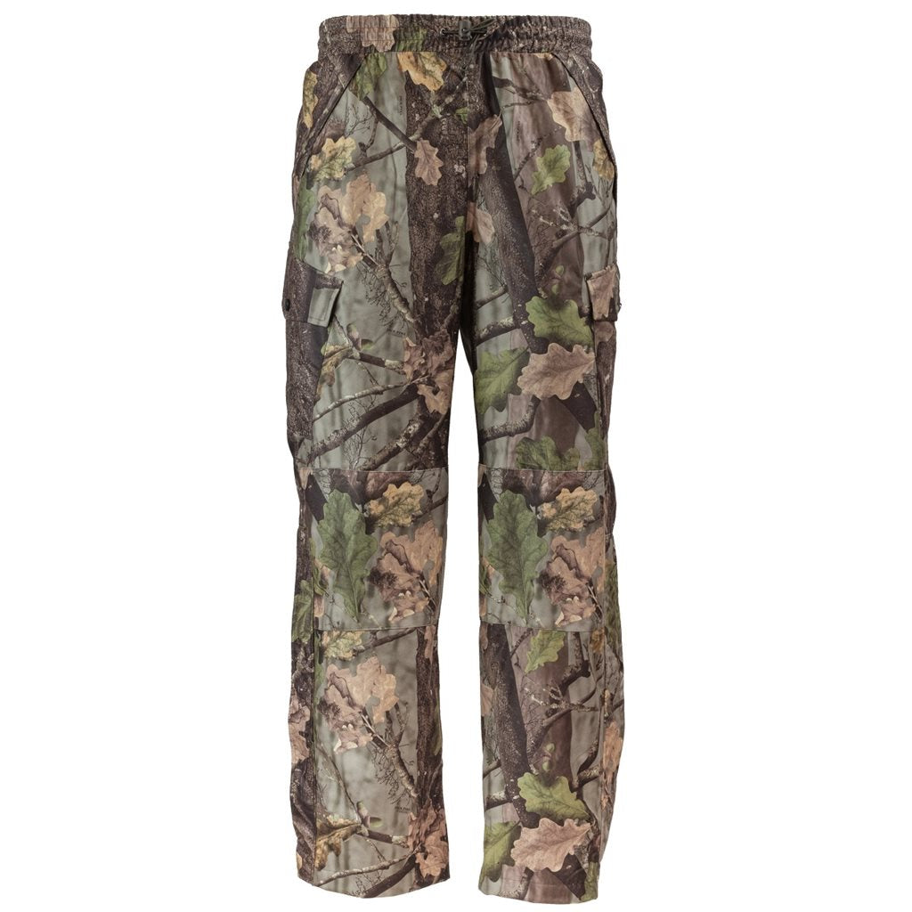 Pantalones HUNTER poliéster impermeables y térmicos con refuerzos y camuflaje