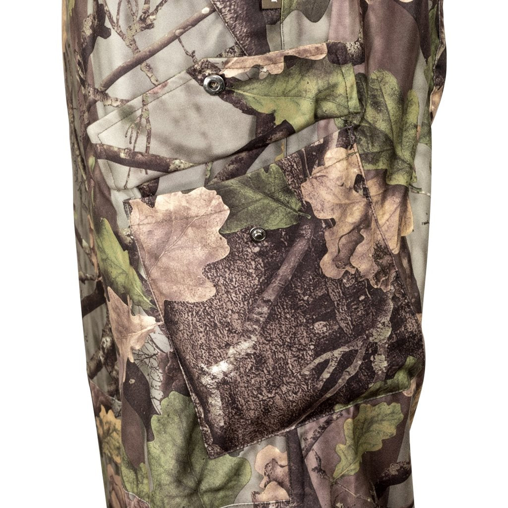 Pantalones HUNTER poliéster impermeables y térmicos con refuerzos y camuflaje