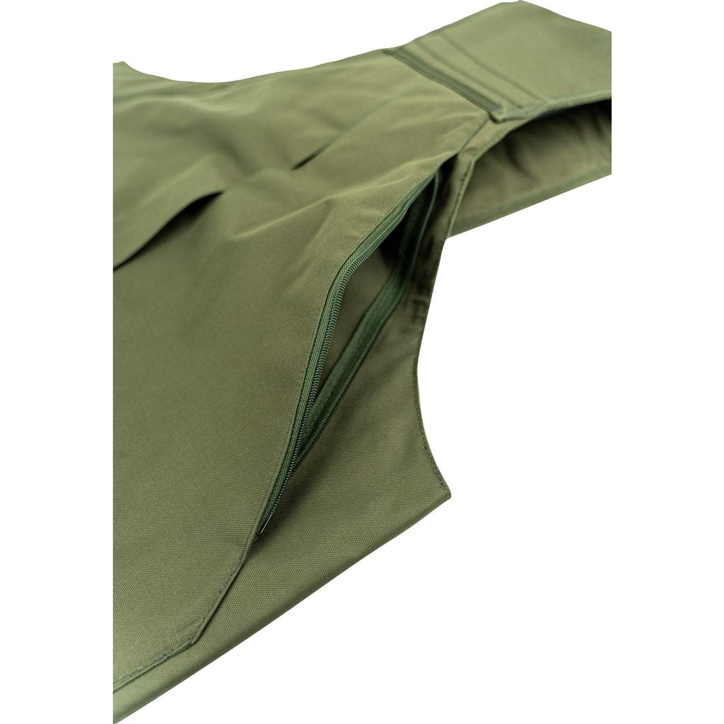 Vesta HANDLERS ZELENÁ - chaleco con múltiples bolsillos y tirantes ajustables en 600D Cordura