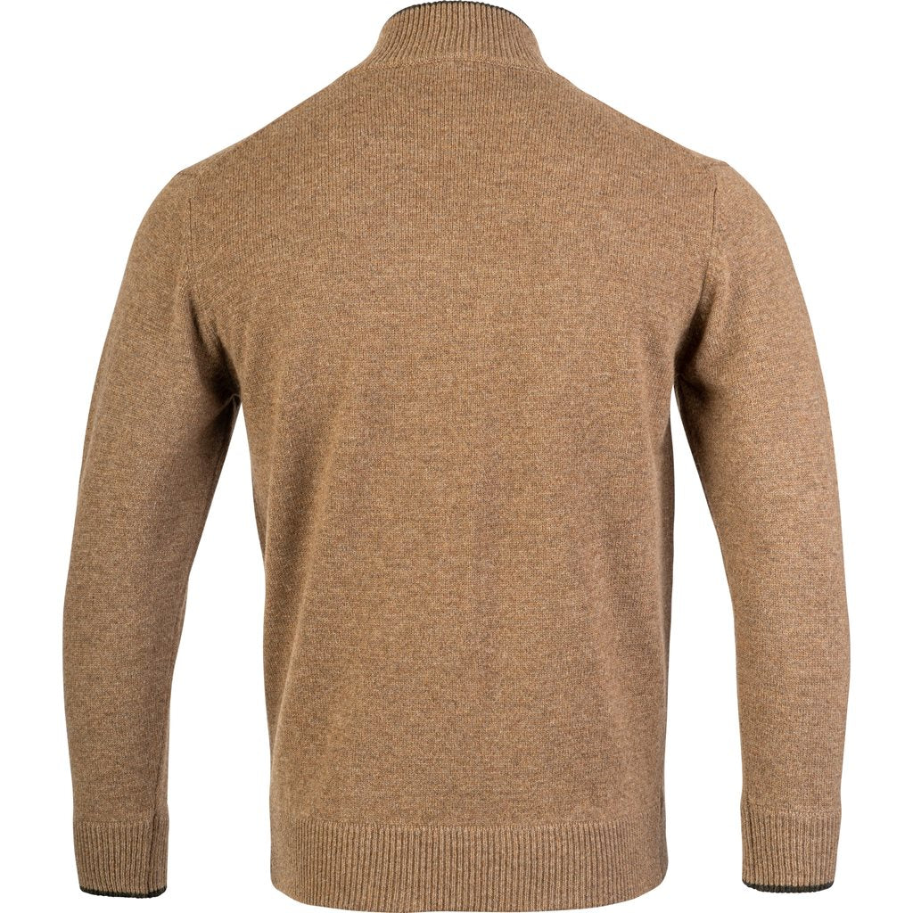 Jersey ASHCOMBE con cremallera, 100% lana de cordero color BARLEY