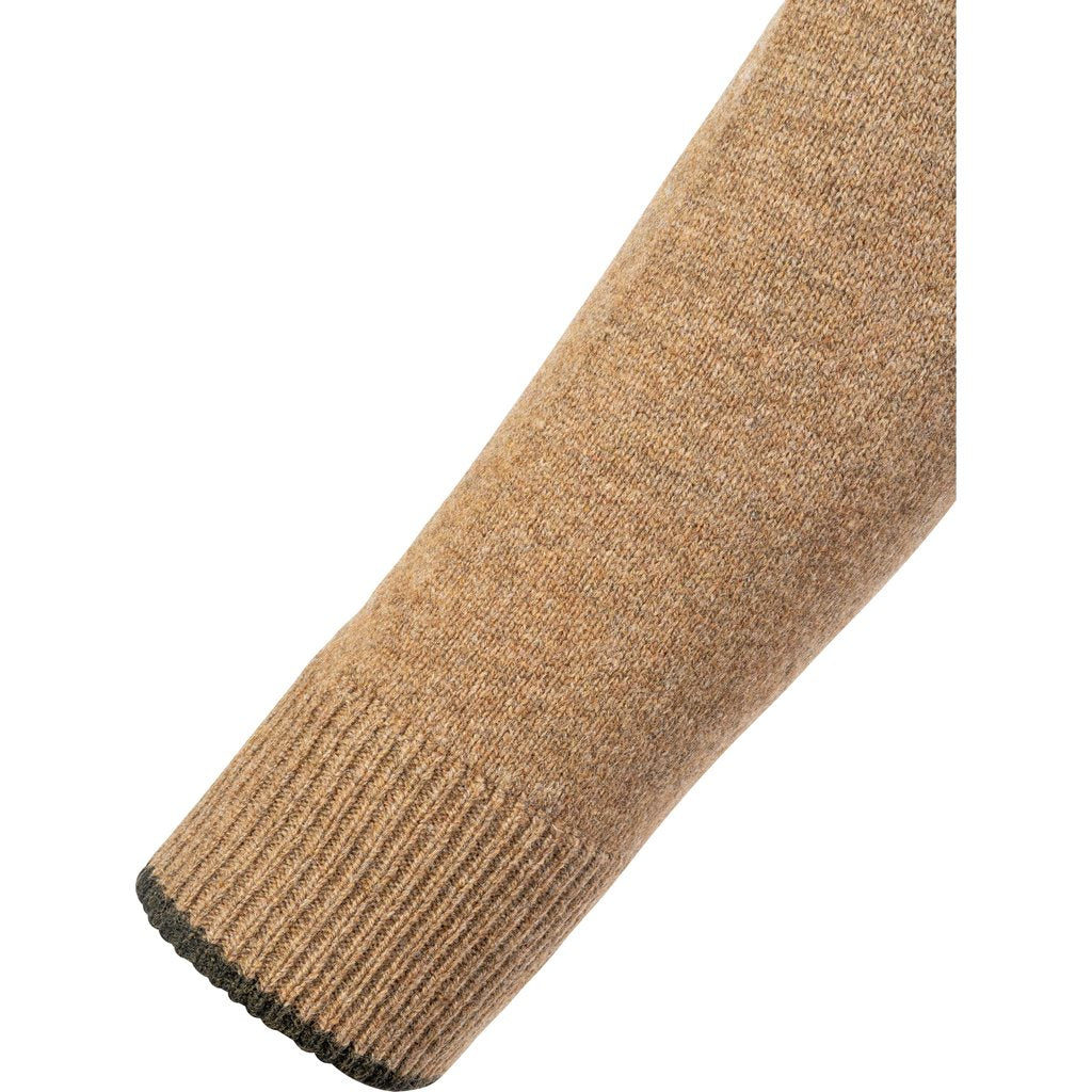 Jersey ASHCOMBE con cremallera, 100% lana de cordero color BARLEY