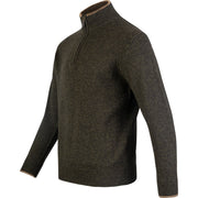 Jersey Ashcombe JACK PYKE 100% lana de cordero color dark olive con cremallera superior