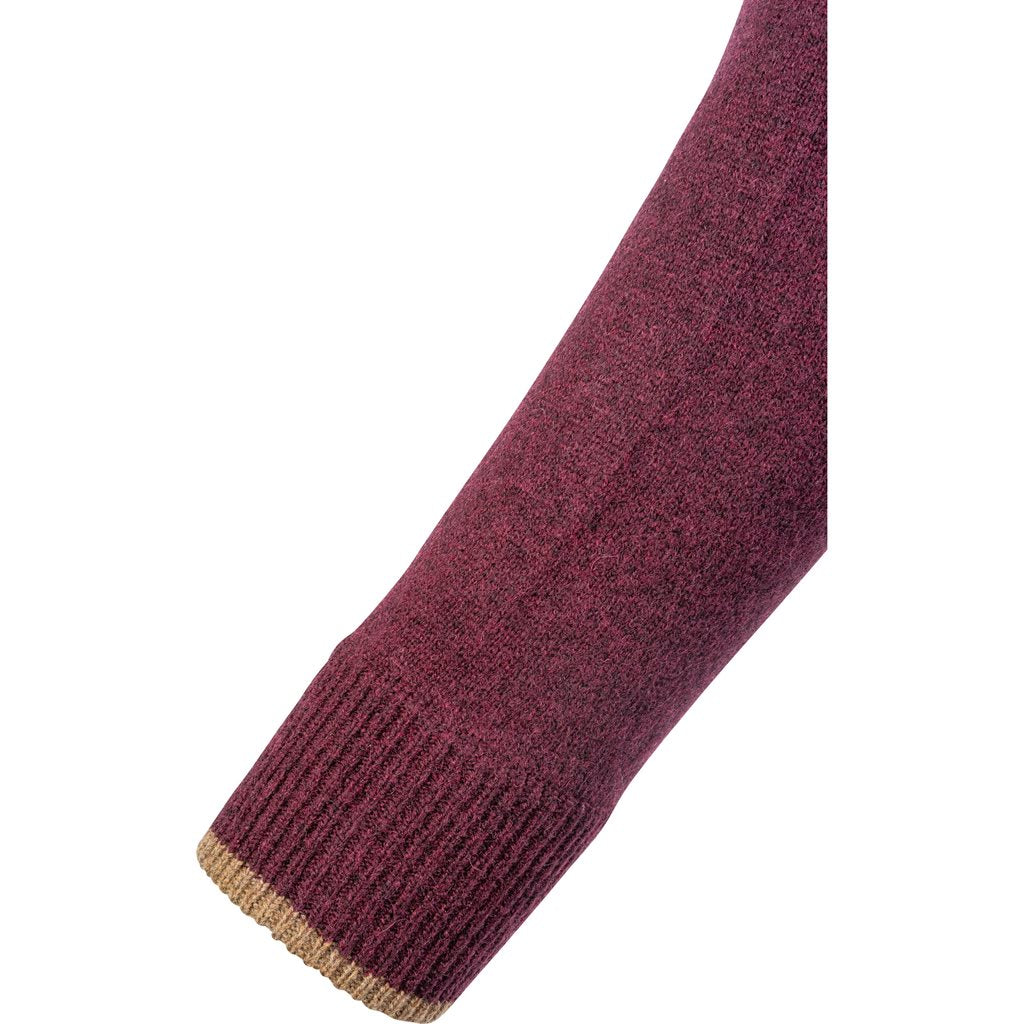 Jersey ASHCOMBE Jack Pyke 100% lana de cordero color plum con cremallera