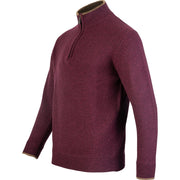 Jersey ASHCOMBE Jack Pyke 100% lana de cordero color plum con cremallera