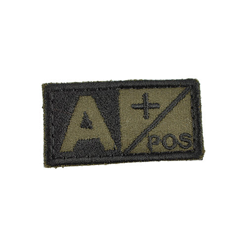 Parche Velcro verde grupo sanguineo A 5 x 2,5 cm