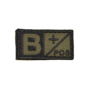 Parche Velcro grupo sanguíneo B POS, verde, 5 x 2,5 cm