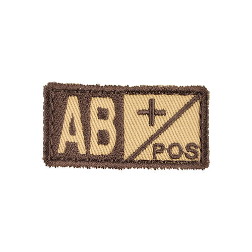 Parche grupo sanguíneo AB POS velcro verde 5 x 2,5 cm