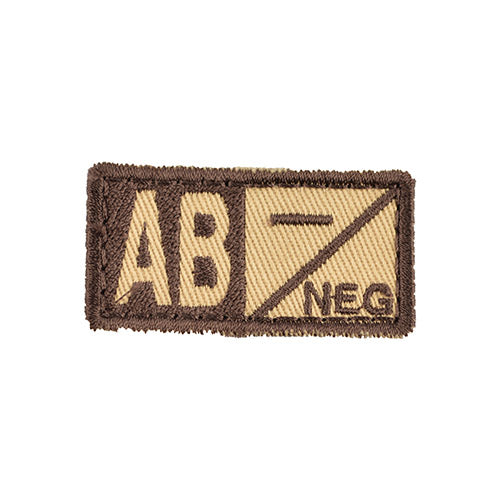Parche Velcro grupo sanguíneo AB+ verde 5x2,5 cm