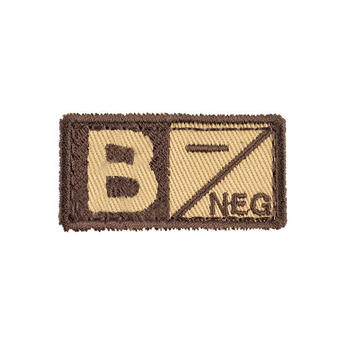 Parche Velcro grupo sanguíneo B POS, verde, 5 x 2,5 cm