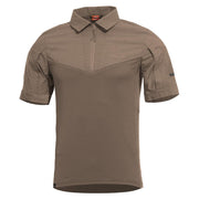 Camisa táctica RANGER manga corta COYOTE, transpirable para clima caluroso