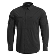 Camisa WAYNE SUNPROOF negra, tejido ligero y elástico Oeko-Tex 100 con protección UPF 50+ contra la radiación UV