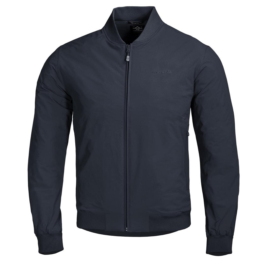 Chaqueta aviador M.A.P1 Midnight Blue con cierre de cremallera, vista frontal