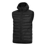 Chaleco AURORA acolchado negro con capucha y bolsillos, plegable