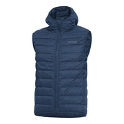 Chaleco AURORA acolchado con capucha RAF BLUE, bolsillos exteriores plegables y bolsillos interiores