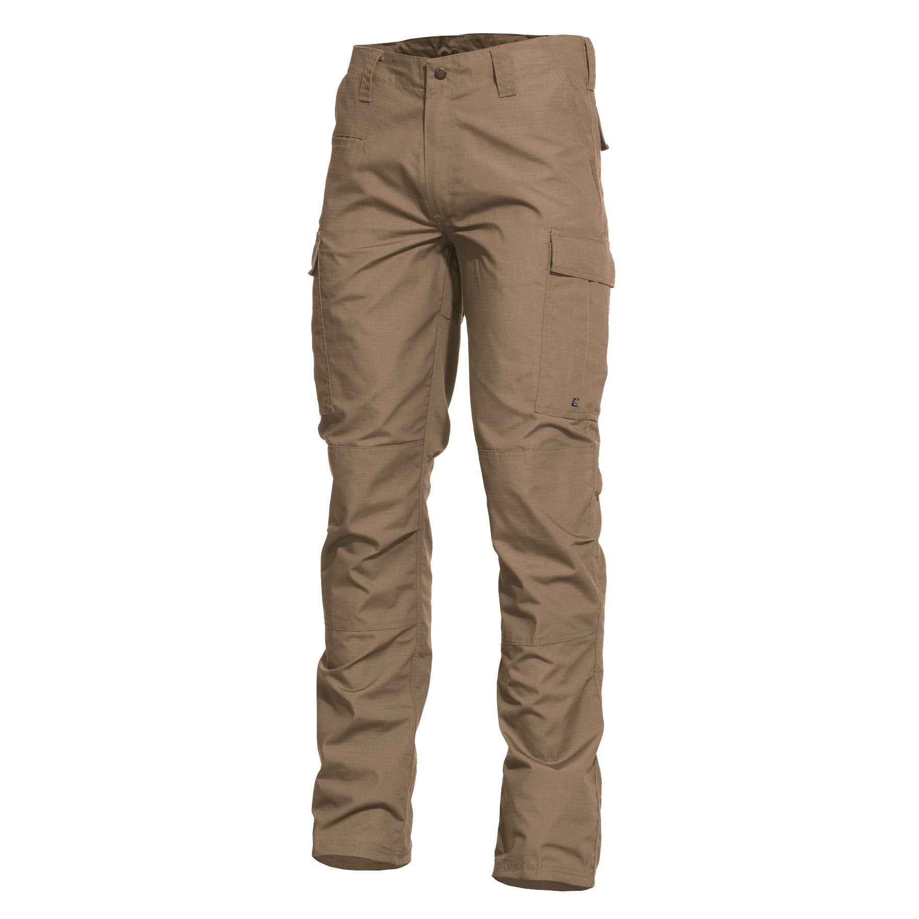 Pantalones tácticos PENTAGON BDU 2.0 color coyote, tejido rip-stop, siete bolsillos