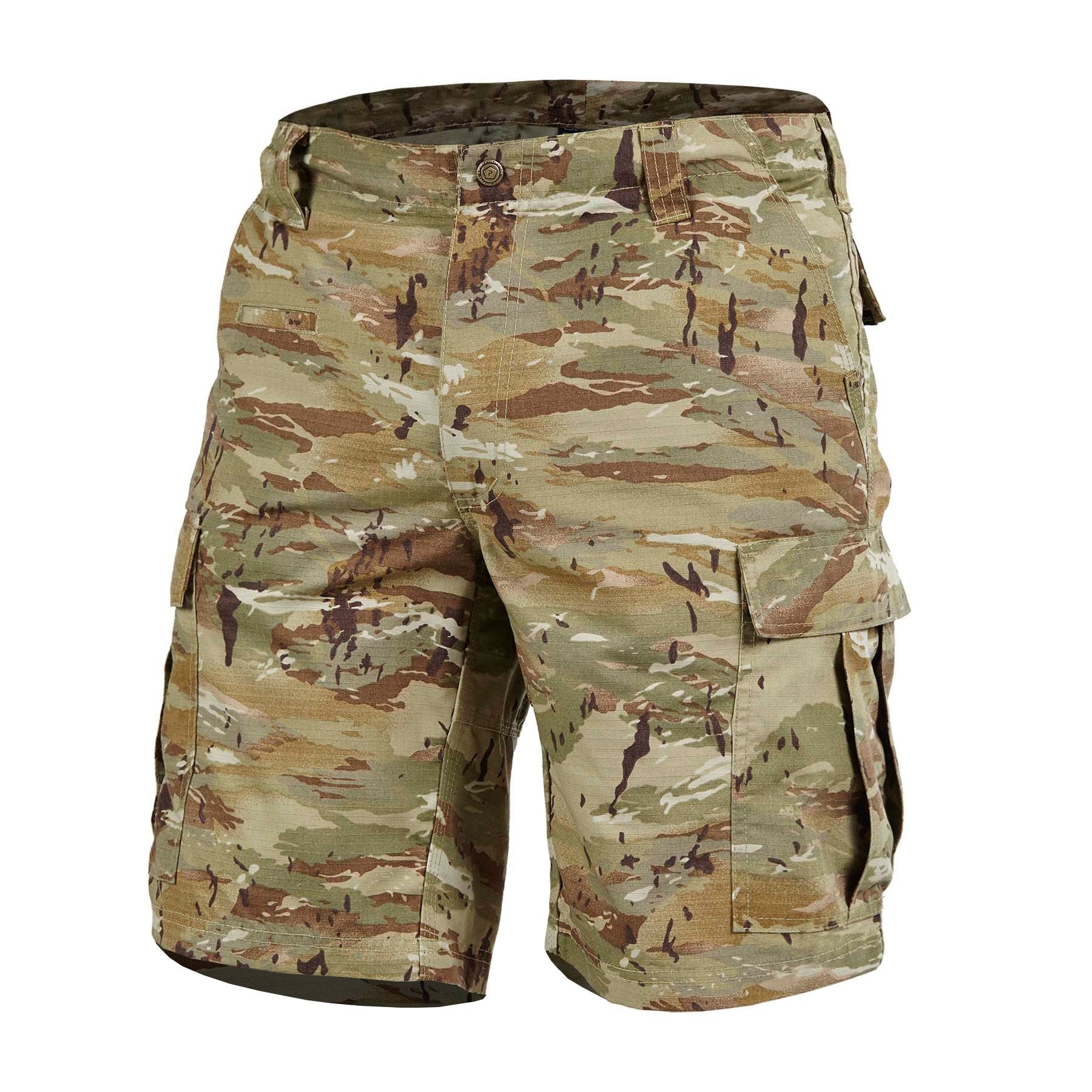Pantalones cortos BDU 2.0 PentaCamo rip-stop, secado rápido y costuras triples