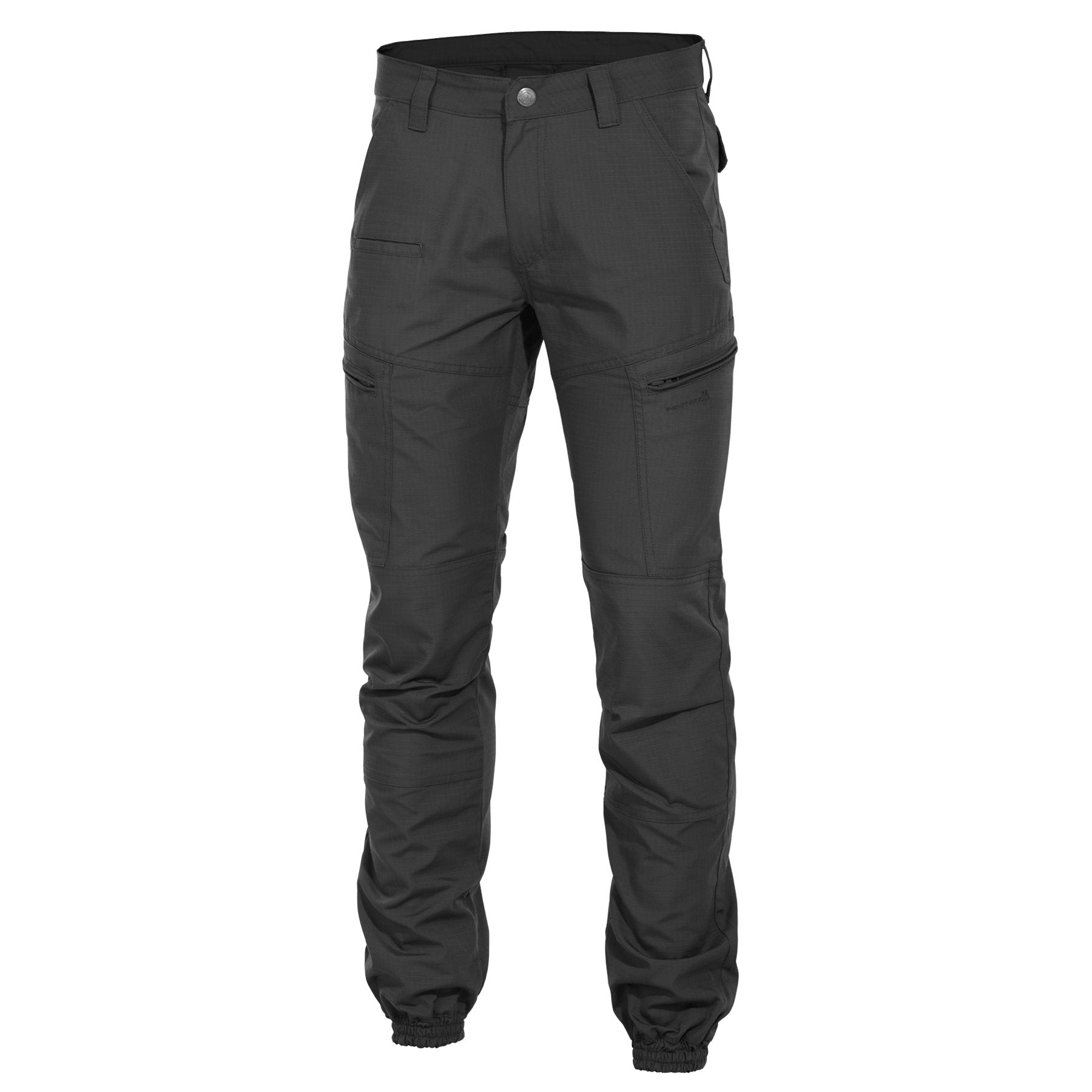 Pantalones YPERO negros PENTAGON TACTICAL con siete bolsillos y triple pespunte