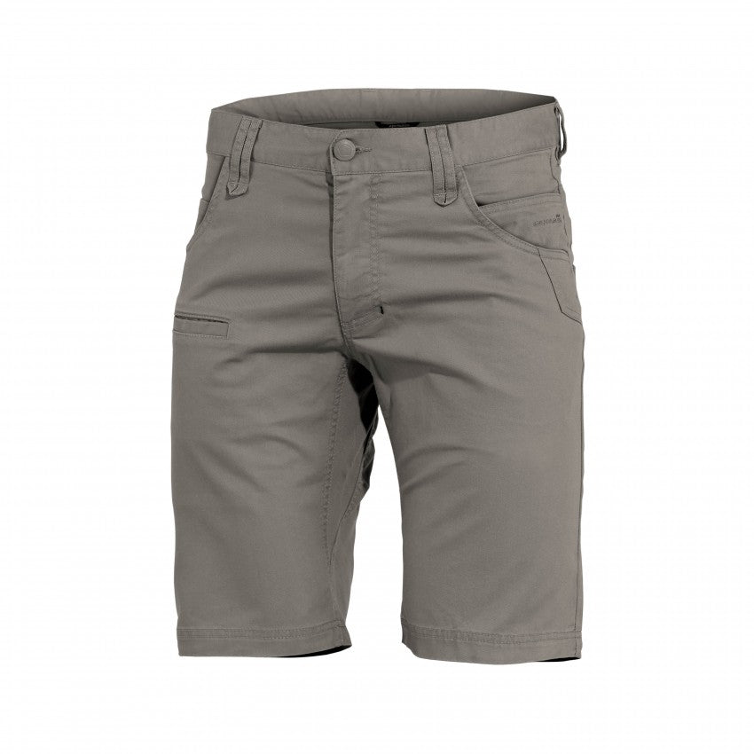 Shorts ROGUE HERO Cinder Grey PENTAGON, stonewash, 9 bolsillos y 6 presillas para cinturón 45 mm