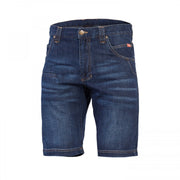 Bermudas vaqueras ROGUE JEANS PENTAGON stone wash con 9 bolsillos y entrepierna 'diamante'