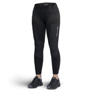 Leggings ARETE negros con cintura elástica y presillas para cinturón táctico