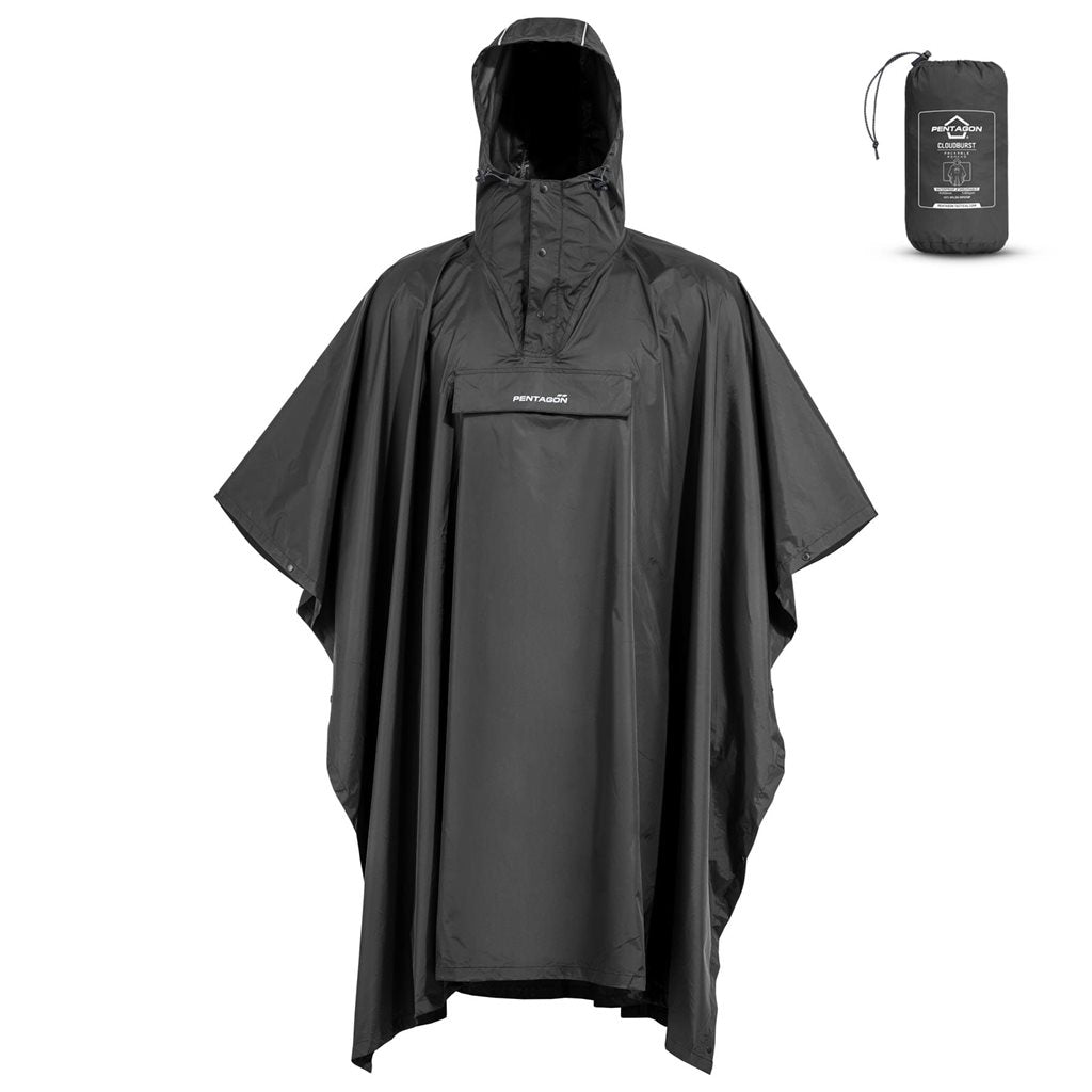 Imagen del poncho impermeable Cloudburst negro