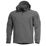 Chaqueta softshell ARTAXES Wolf Grey con capucha y forro polar visible