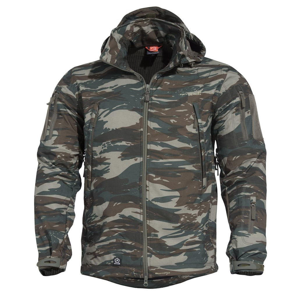 Chaqueta Softshell ARTAXES con capucha, múltiples bolsillos y forro polar interior