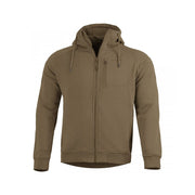 Sudadera LEONIDAS 2.0 COYOTE en fleece con cierre YKK y bolsillos con cremallera