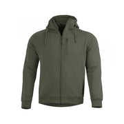 Sudadera LEONIDAS 2.0 CAMO GREEN en forro polar con cierre YKK y 3 bolsillos con cremallera