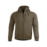 Sudadera LEONIDAS 2.0 Terra Brown, forro polar con cremallera YKK y tres bolsillos
