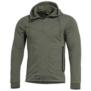 Sudadera PENTATHLON 2.0 con capucha en color verde para uso táctico y deportivo