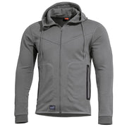 Sudadera PENTATHLON 2.0 gris con capucha, ligera para uso tactico y deportivo