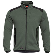 Chaqueta AMOR Fleece camo verde con 3 bolsillos y refuerzos en codos y hombros