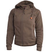 Sudadera mujer APHRODITE TERRA BROWN con cremalleras YKK, bolsillos y panel VELCRO