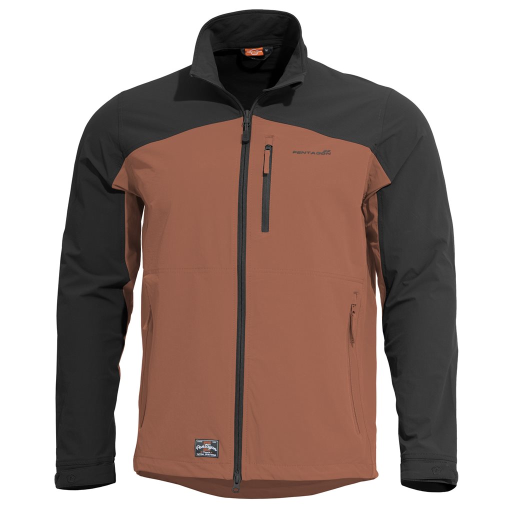 Chaqueta ELITE LIGHT softshell Maroon Red con cierre YKK y tres bolsillos
