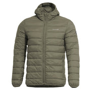 Chaqueta AURORA acolchada ligera con capucha profunda, cuatro bolsillos y cremallera central