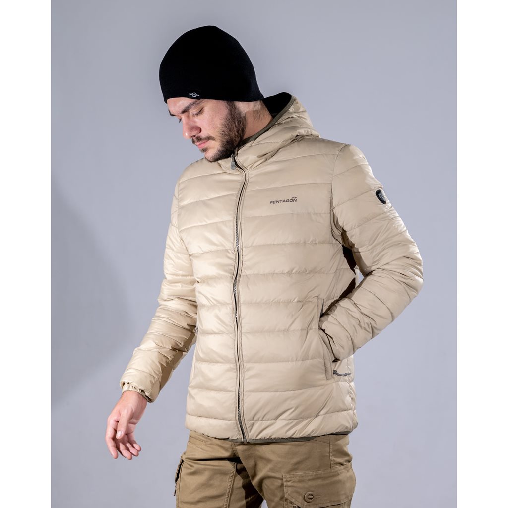 Chaqueta acolchada AURORA 2.0 puffer kaki con capucha