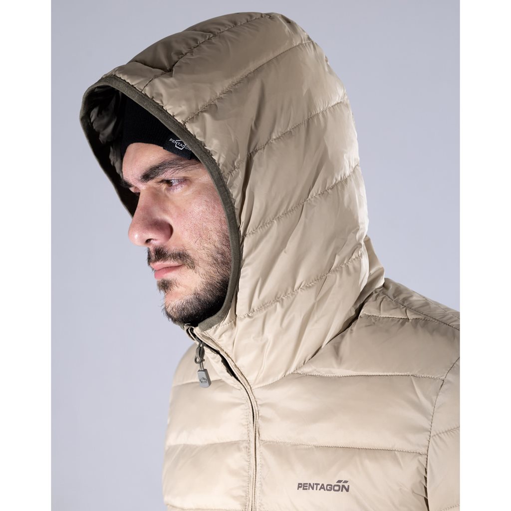 Chaqueta acolchada AURORA 2.0 puffer kaki con capucha
