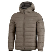 Chaqueta AURORA 2.0 puffer verde RAL7013 con capucha, vista frontal